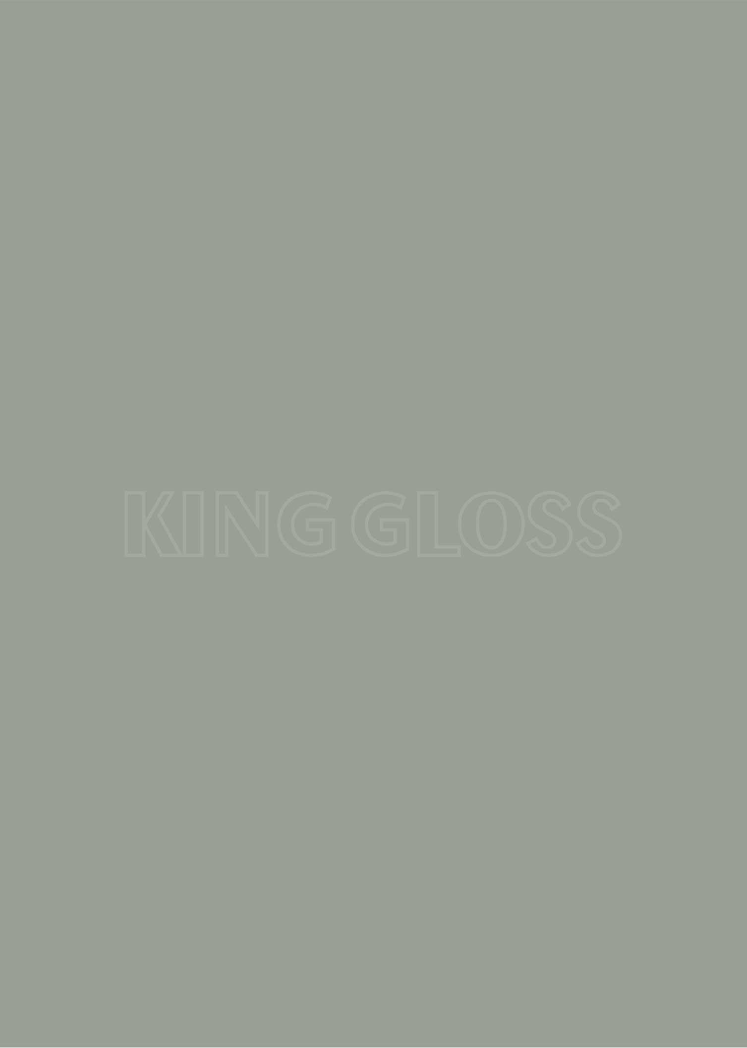 ورق پلی گلاس مات خاکستری مایل به سبز کینگ گلاس | سطح با ماندگاری طولانی، ضد ضربه، مقاومت در برابر تغییر رنگ، مناسب برای دکور دیواری، کمد اتاق خواب، کابینت آشپزخانه